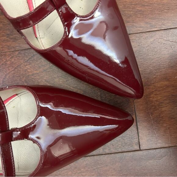 Boden Retro Oxblood Burgundy Patent Leather T Strap Heels, Mary Jane’s, Size 8.5 - Picture 6 of 16